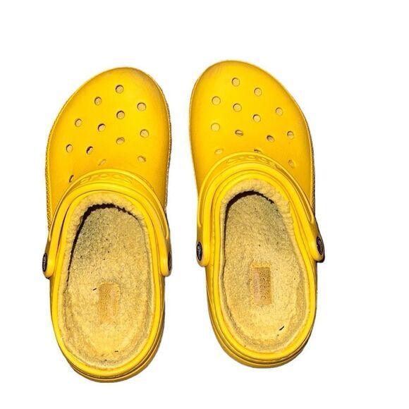 Crocs Yellow Mules Shoes Size 8 - Picture 3 of 5